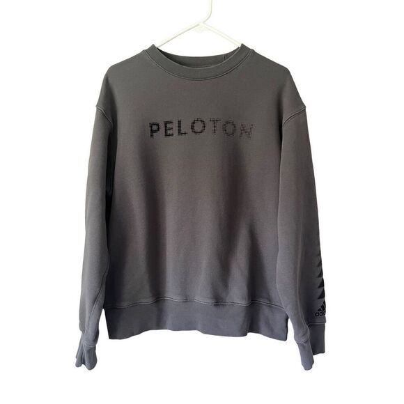 Adidas X Peloton Crew Sweatshirt unisex Size Medium Granie Gray - Picture 5 of 13